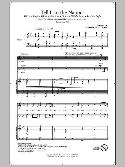 Download Keith Christopher I Love To Tell The Story Sheet Music