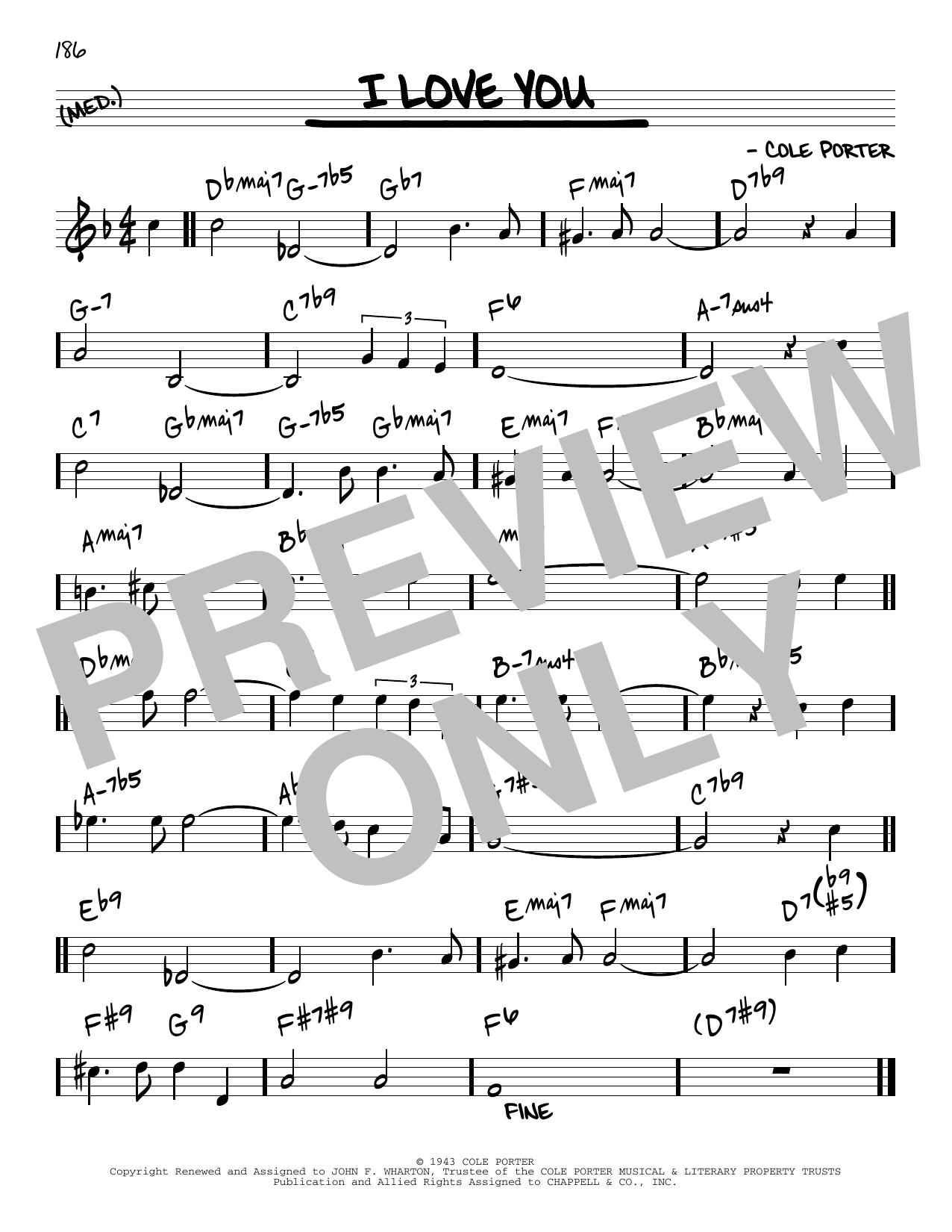 Download Cole Porter I Love You [Reharmonized version] (arr. Sheet Music