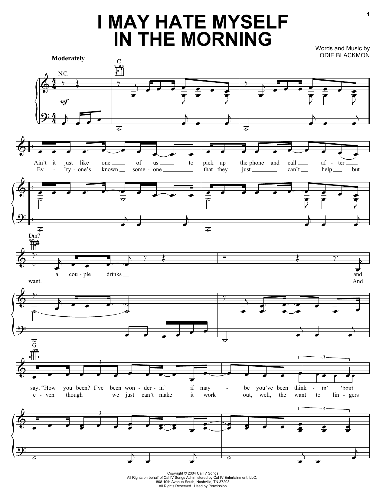 Download Lee Ann Womack I May Hate Myself In The Morning Sheet Music