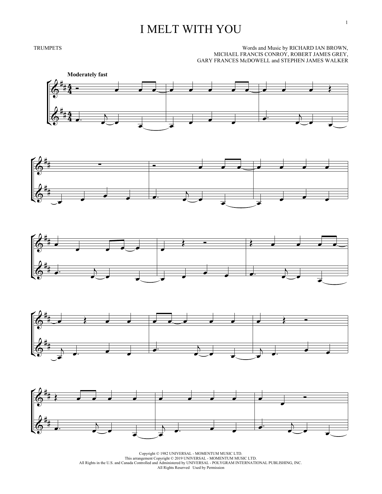 Download Modern English I Melt With You Sheet Music