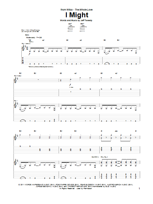 Download Wilco I Might Sheet Music
