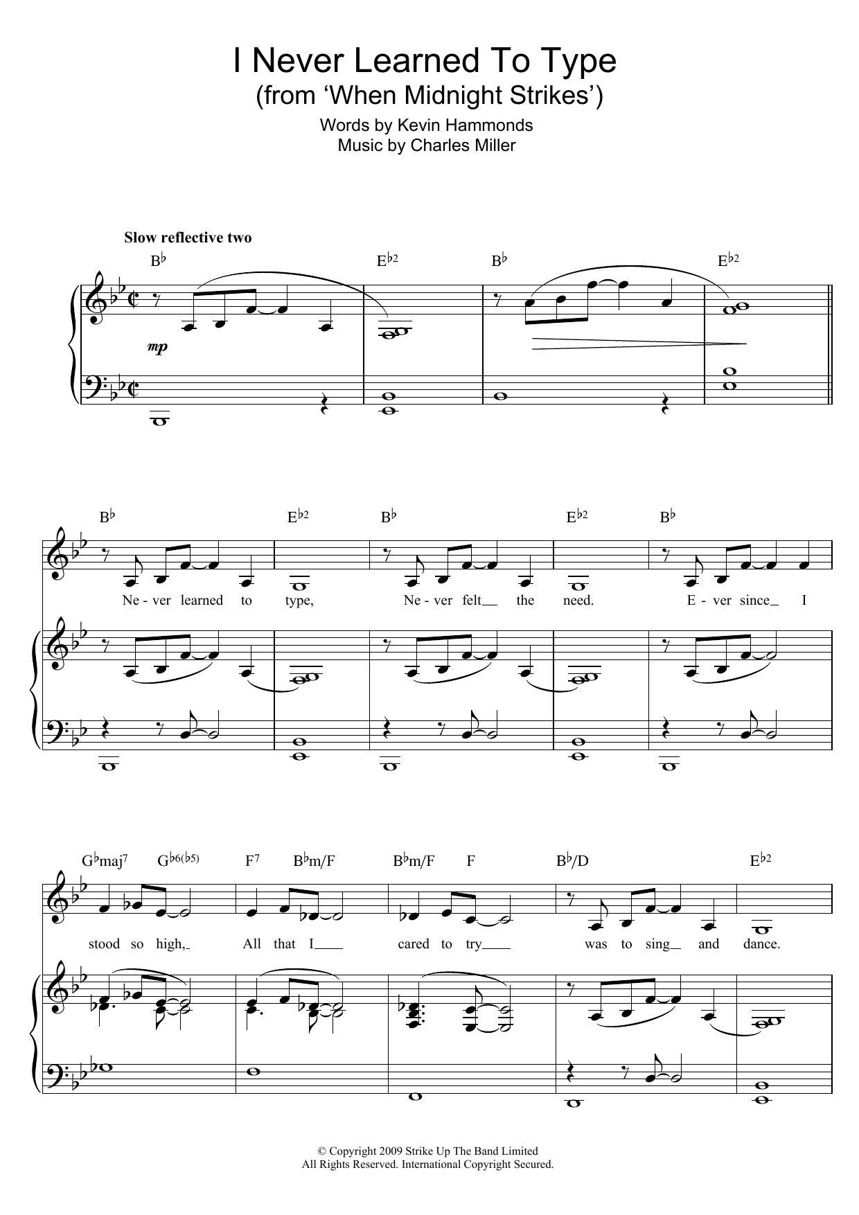 Download Charles Miller & Kevin Hammonds I Never Learned To Type (from When Midn Sheet Music