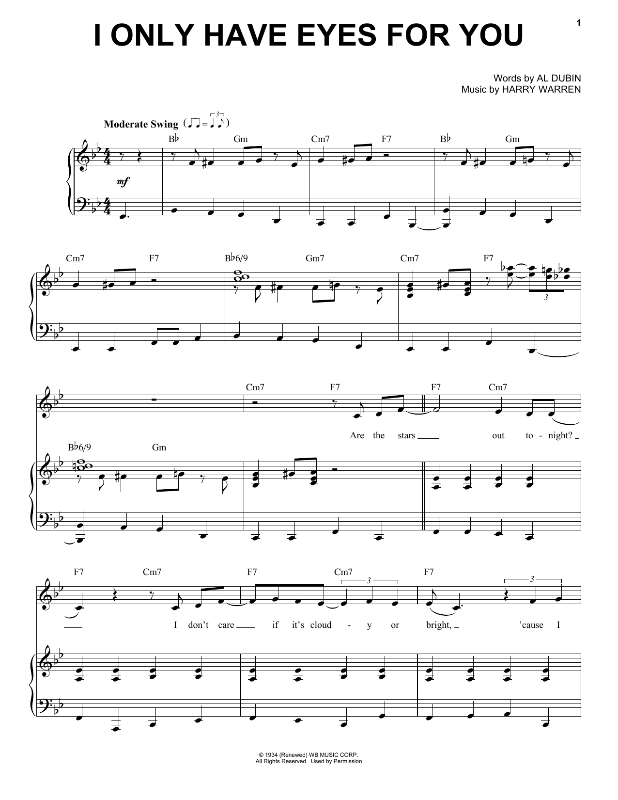 Download Michael Buble I Only Have Eyes For You Sheet Music