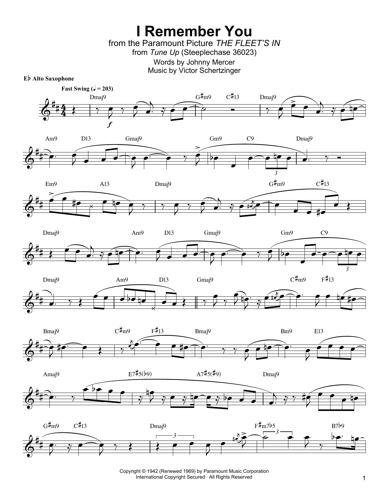 Download Jackie McLean I Remember You Sheet Music