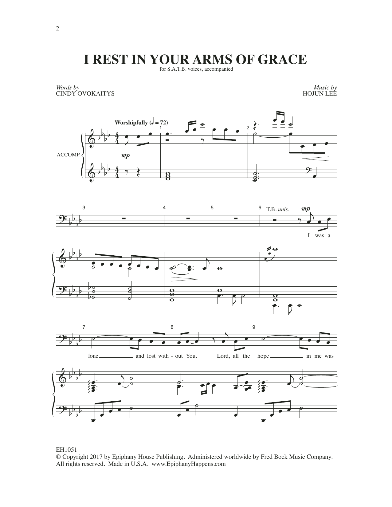 Download Hojun Lee I Rest in Your Arms of Grace Sheet Music