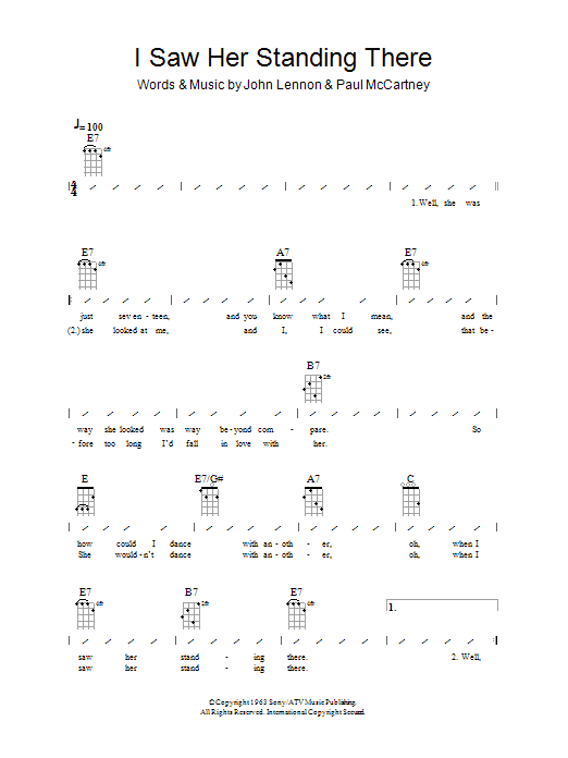 Download The Beatles I Saw Her Standing There Sheet Music
