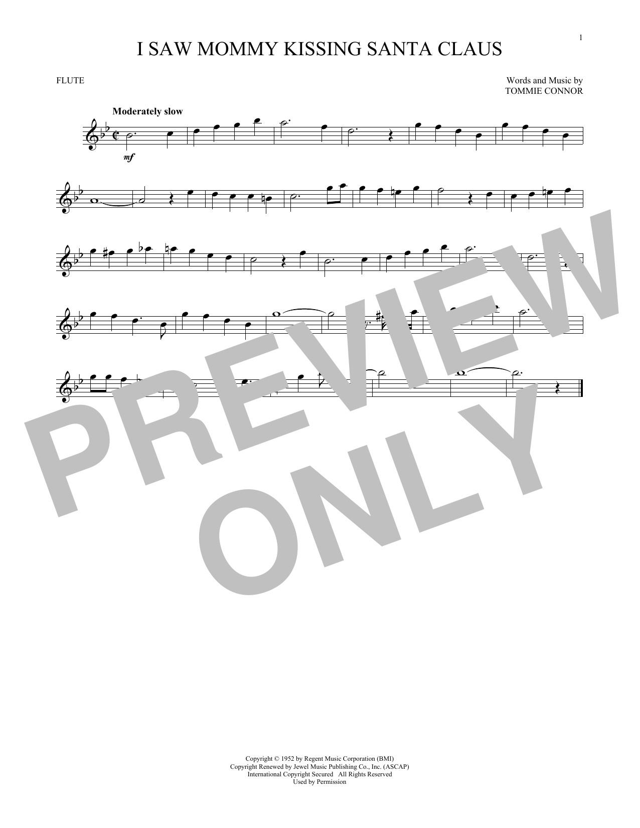Download Tommie Connor I Saw Mommy Kissing Santa Claus Sheet Music