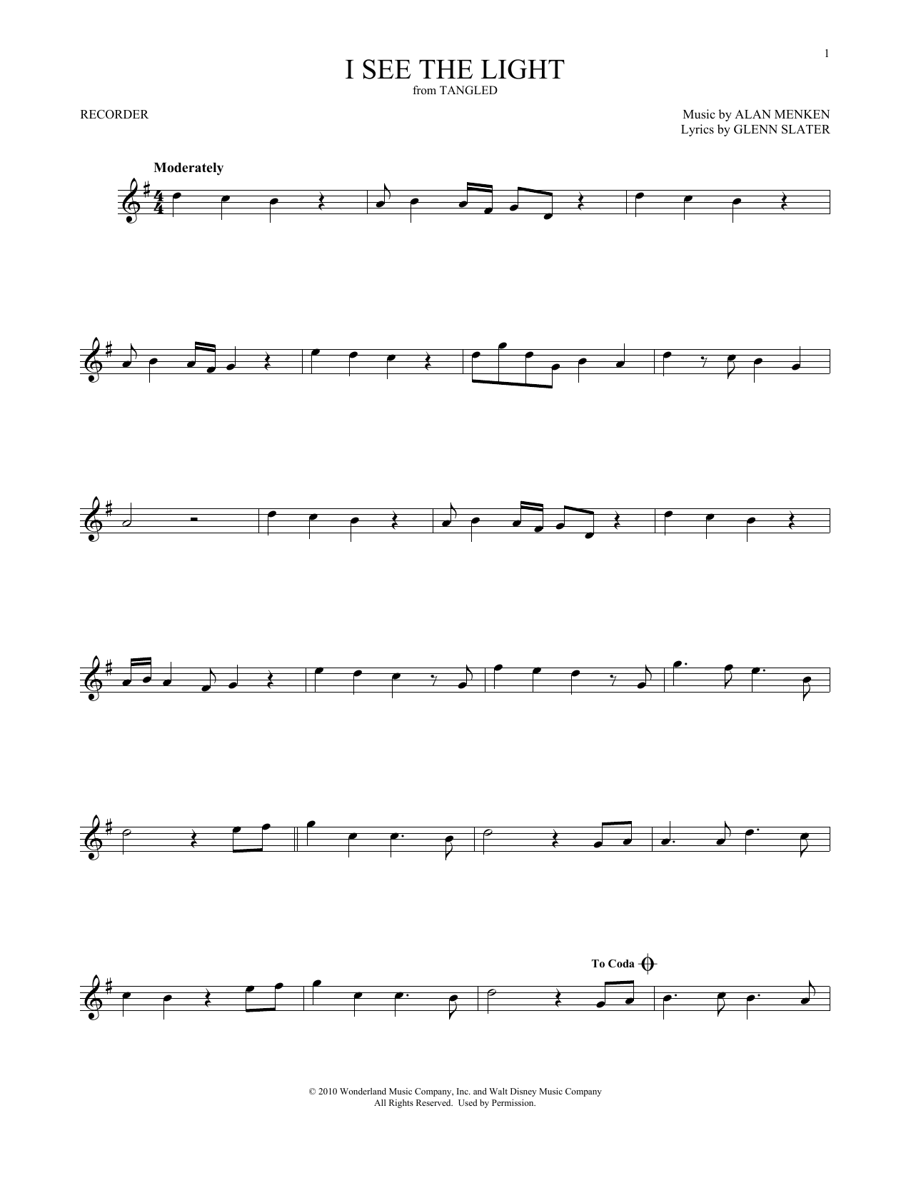 Download Mandy Moore I See The Light (from Tangled) Sheet Music