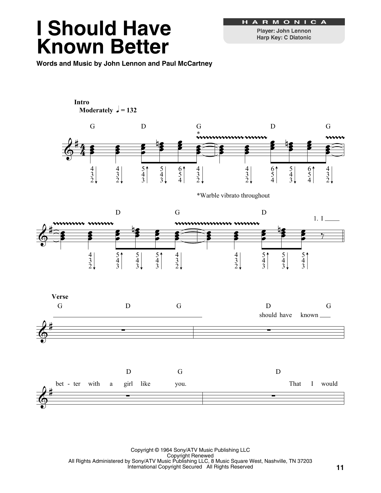 The Beatles I Should Have Known Better sheet music notes printable PDF score