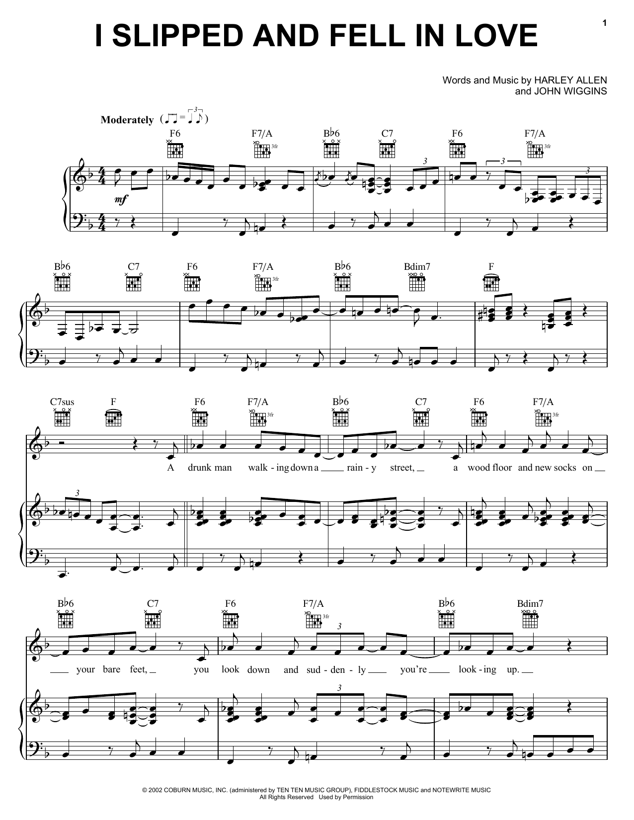 Download Alan Jackson I Slipped And Fell In Love Sheet Music