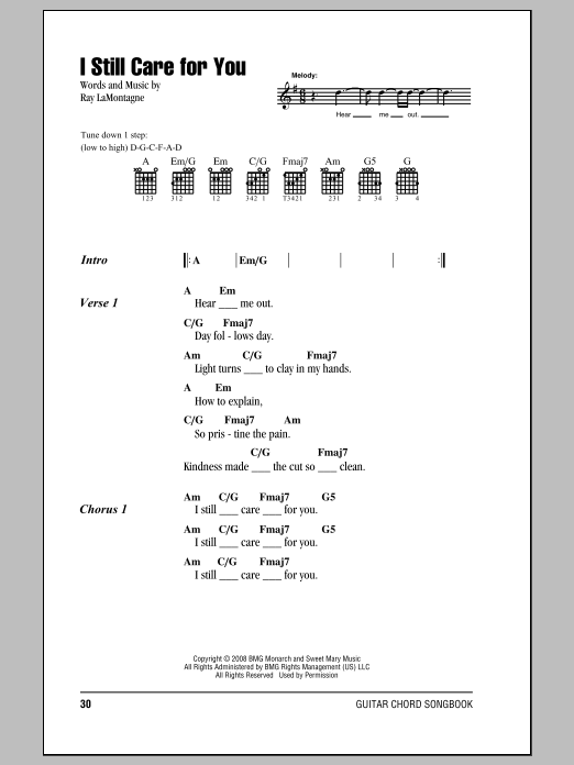 Download Ray LaMontagne I Still Care For You Sheet Music