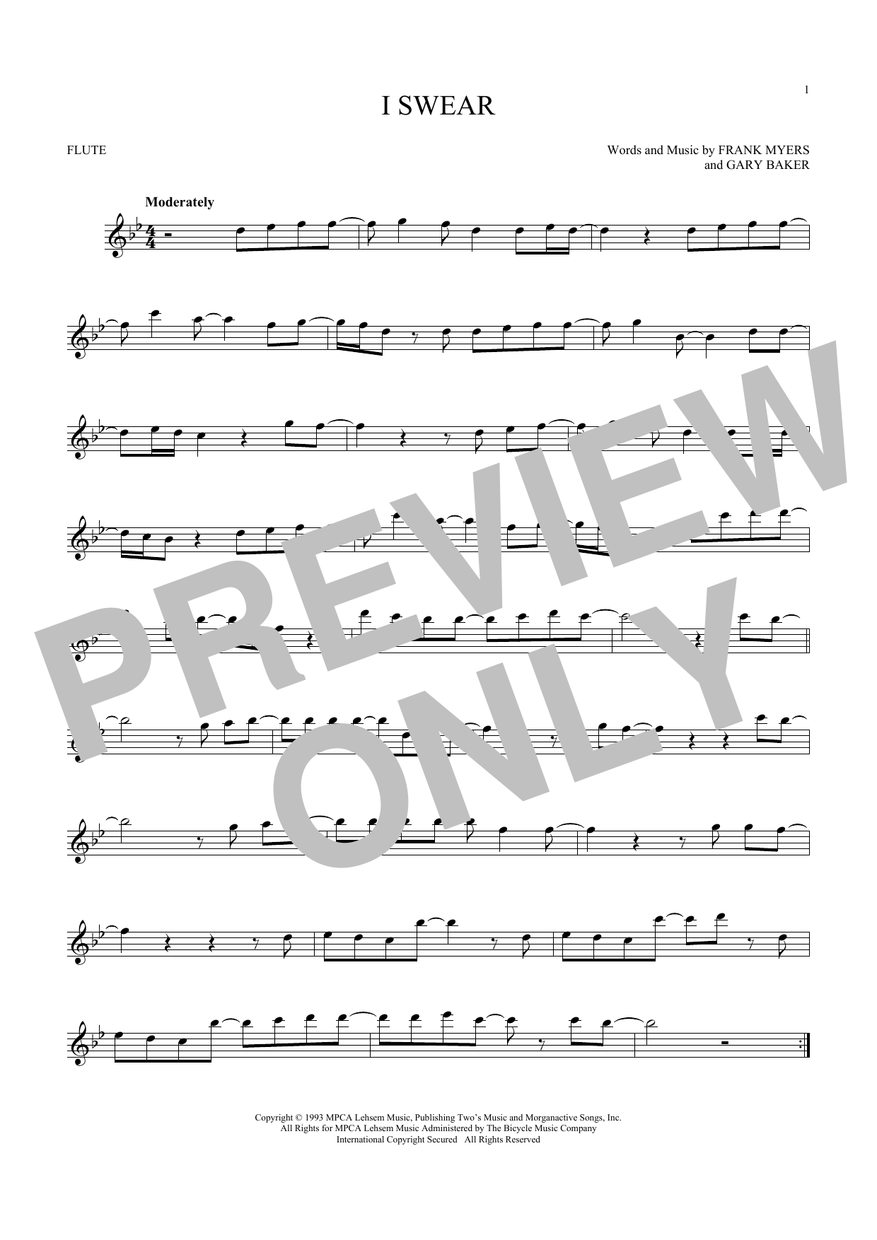 Download All-4-One I Swear Sheet Music