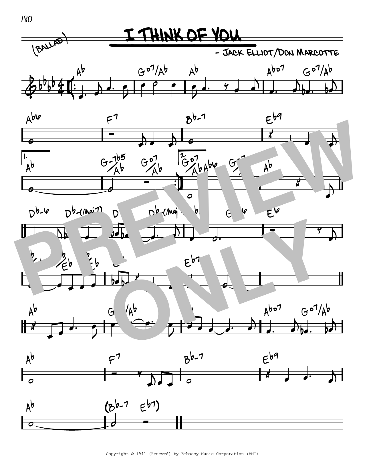 Download Frank Sinatra I Think Of You Sheet Music