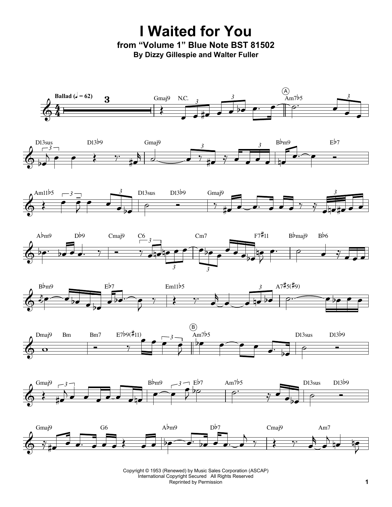 Download Miles Davis I Waited For You Sheet Music