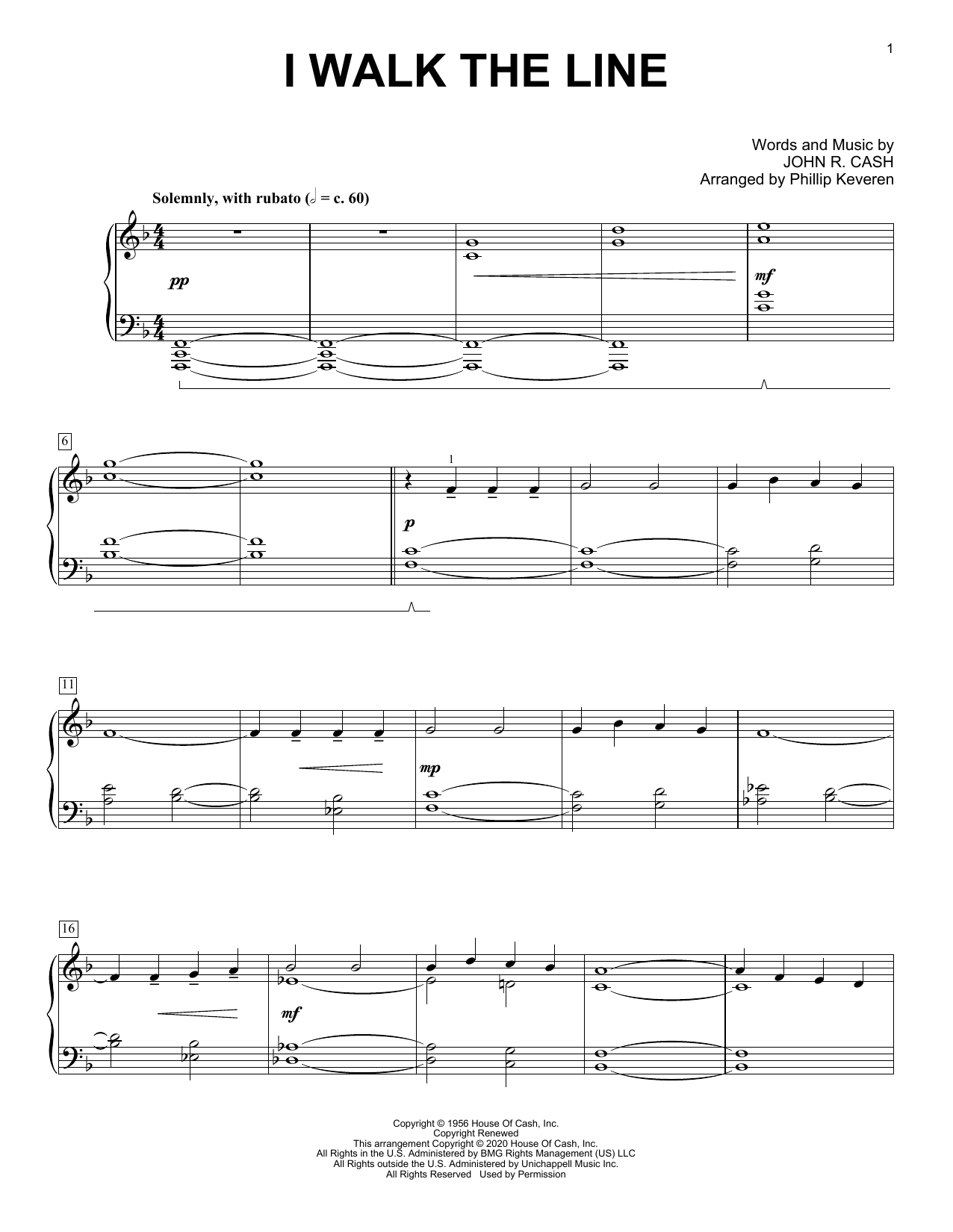 Download Johnny Cash I Walk The Line [Classical version] (ar Sheet Music