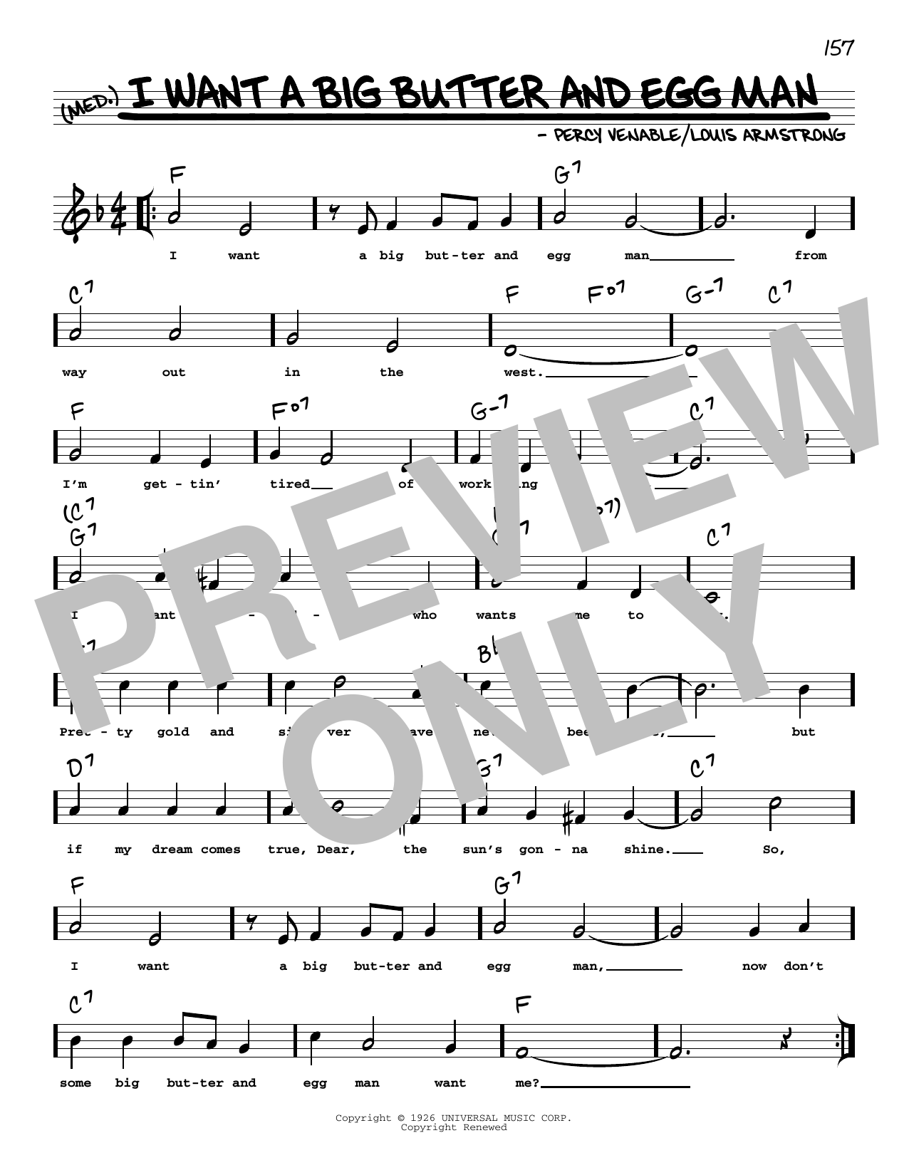 Download Louis Armstrong I Want A Big Butter And Egg Man (arr. R Sheet Music