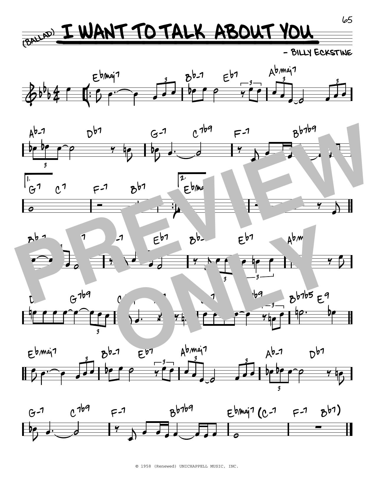 Download John Coltrane I Want To Talk About You Sheet Music