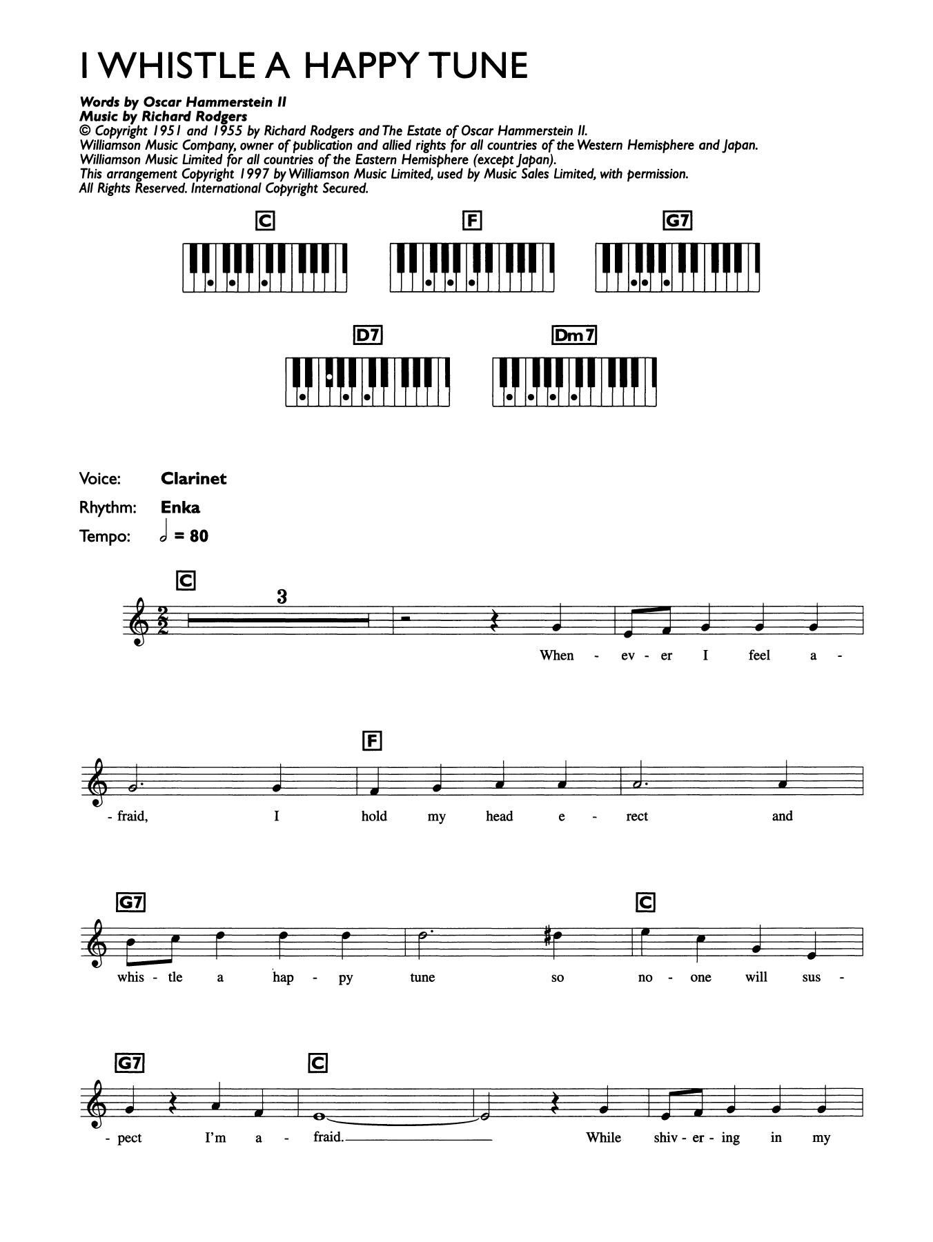 Download Rodgers & Hammerstein I Whistle A Happy Tune (from The King A Sheet Music