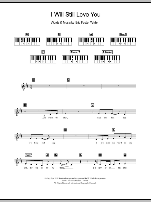 Download Britney Spears I Will Still Love You Sheet Music