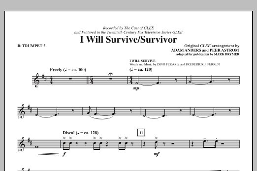 Download Glee Cast I Will Survive/Survivor (arr. Mark Brym Sheet Music