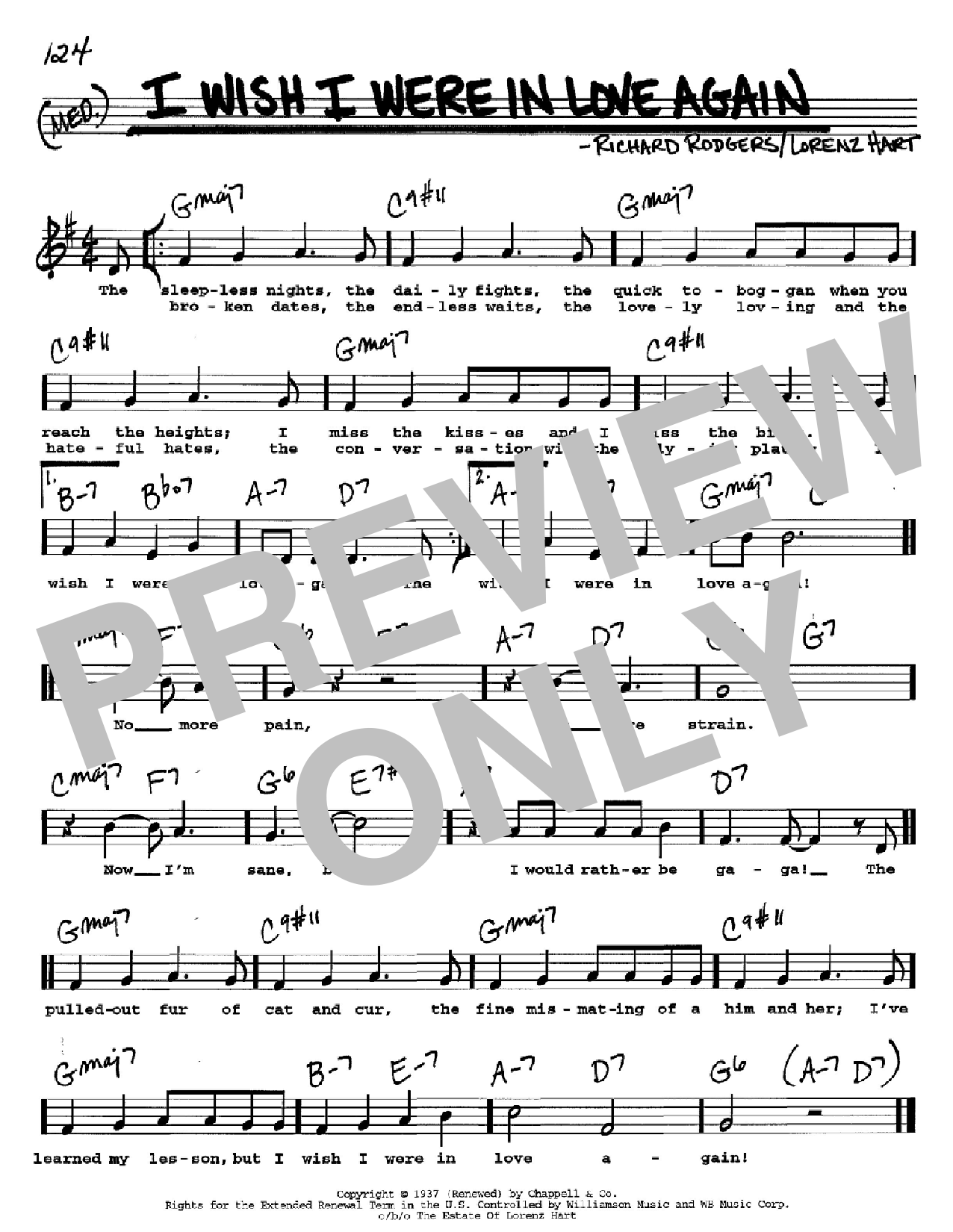 Download Rodgers & Hart I Wish I Were In Love Again Sheet Music