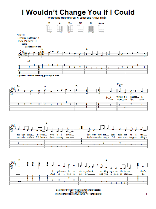 Download Ricky Skaggs I Wouldn't Change You If I Could Sheet Music