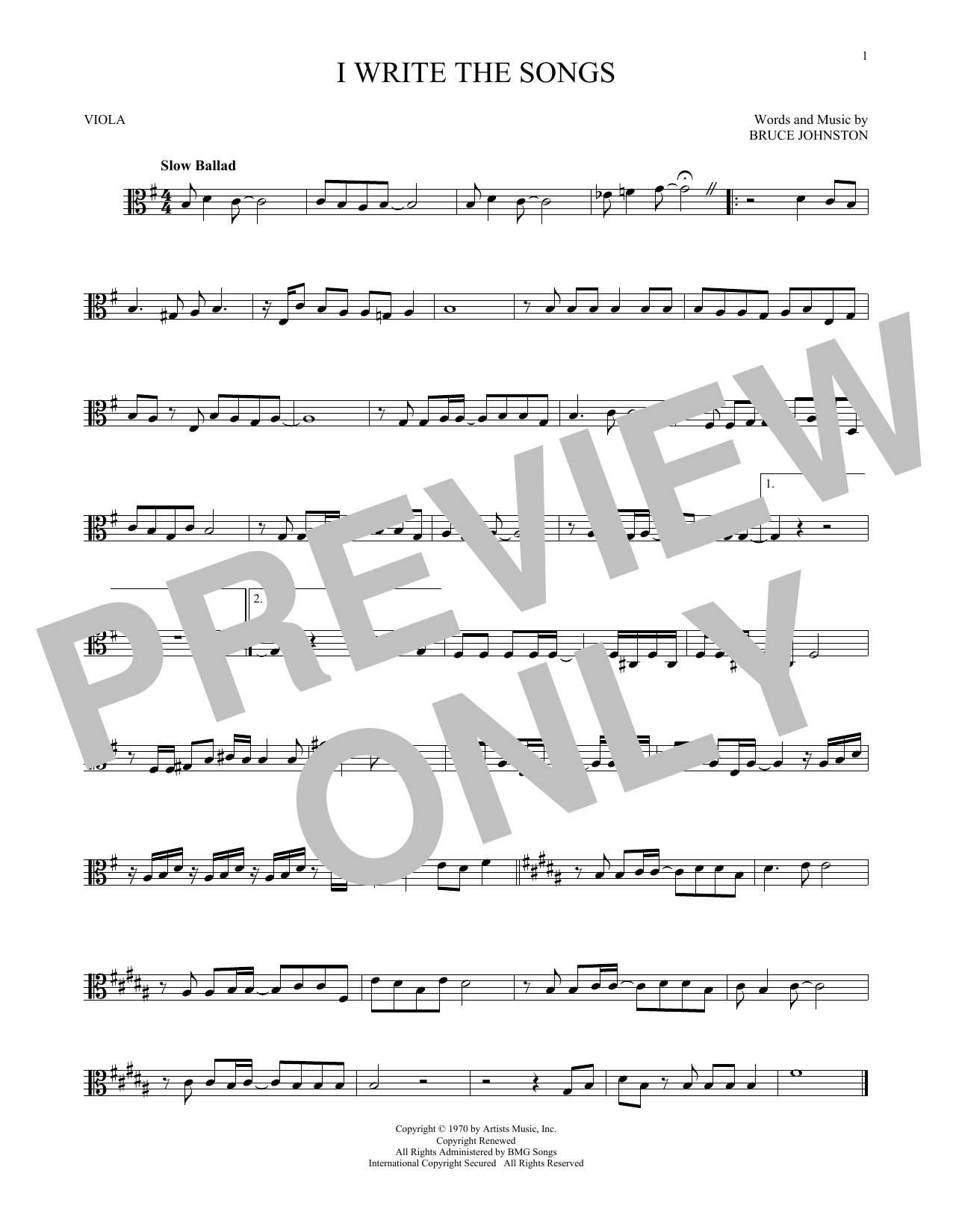 Download Barry Manilow I Write The Songs Sheet Music