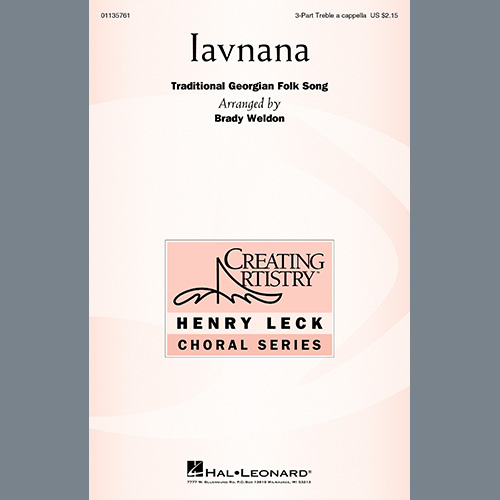 Download or print Traditional Georgian Folk Song Iavnana (arr. Brady Weldon) Sheet Music Printable PDF 7-page score for Festival / arranged 3-Part Treble Choir SKU: 1216246.