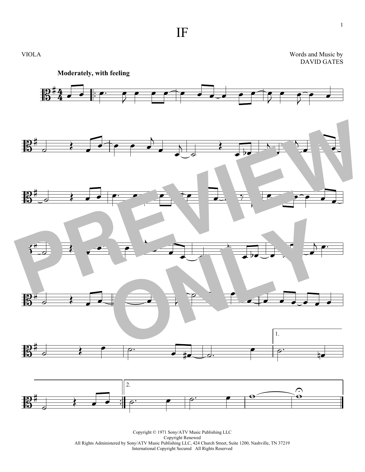 Download Bread If Sheet Music
