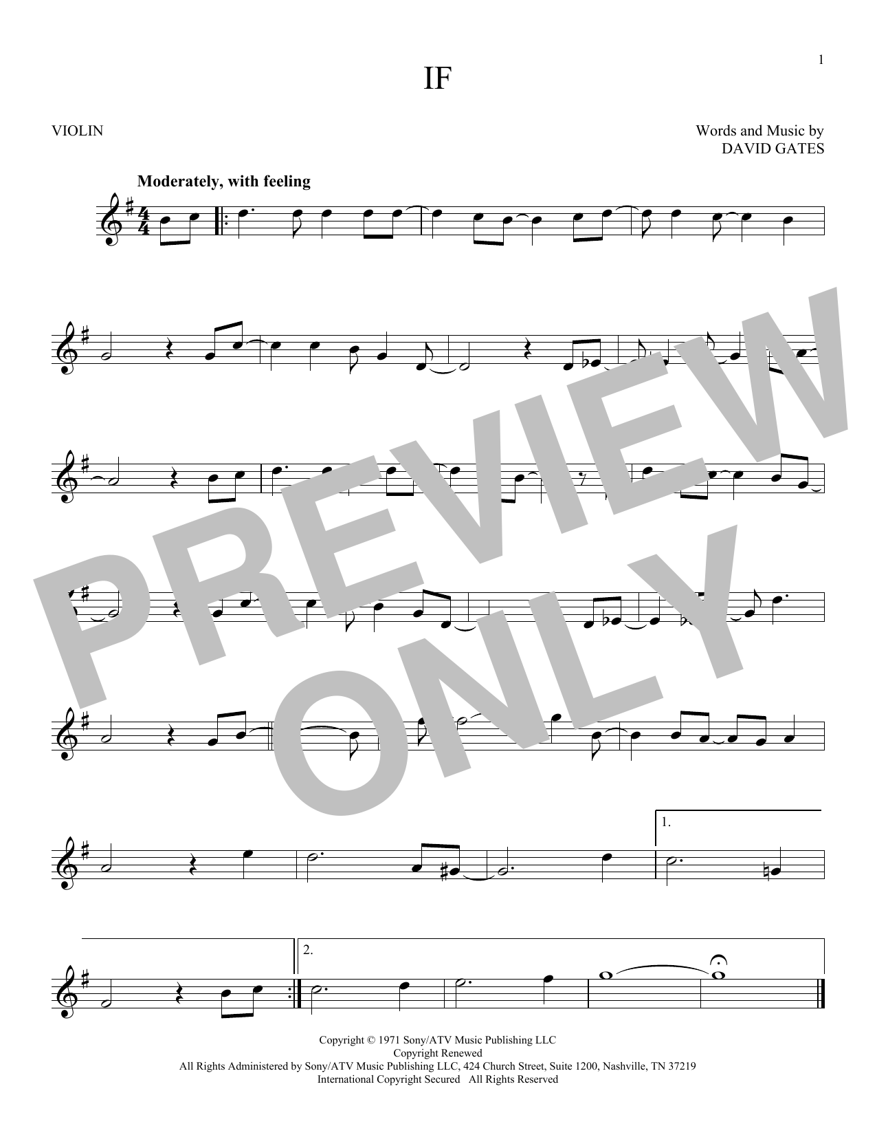 Download Bread If Sheet Music