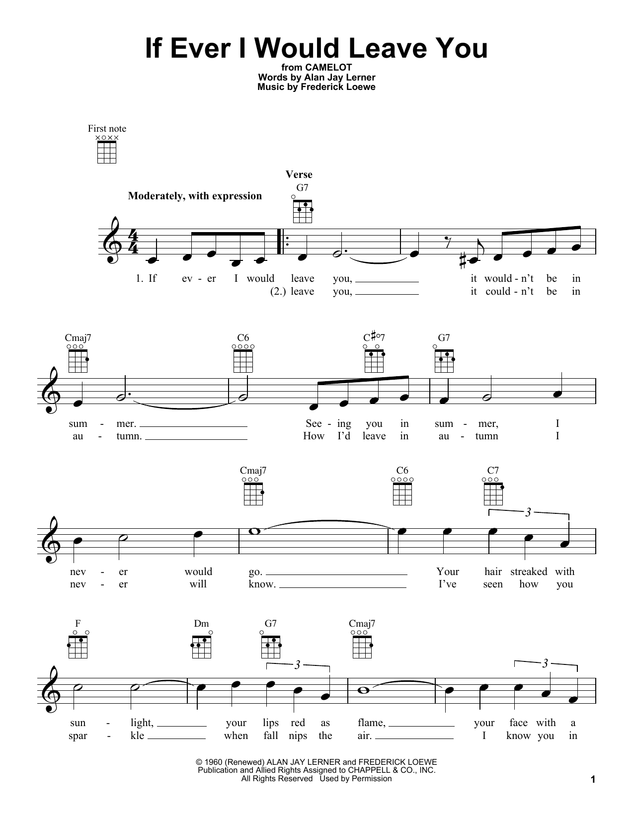 Download Frederick Loewe If Ever I Would Leave You Sheet Music