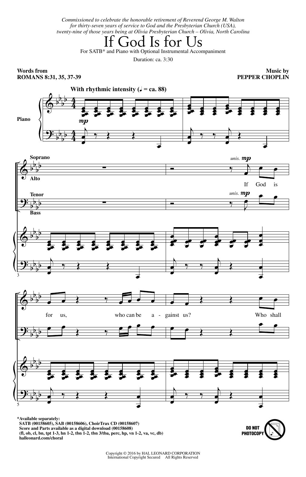 Download Pepper Choplin If God Is For Us Sheet Music