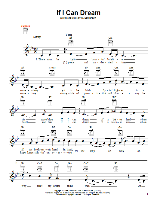 Download Elvis Presley If I Can Dream Sheet Music