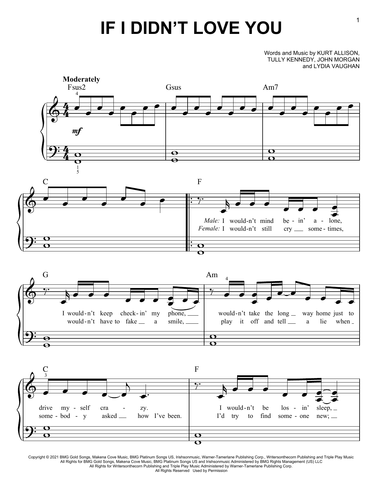 Download Jason Aldean & Carrie Underwood If I Didn't Love You Sheet Music