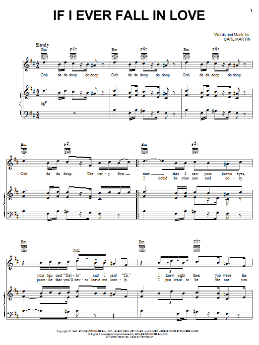 Download Shai If I Ever Fall In Love Sheet Music
