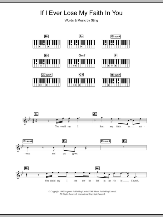 Download Sting If I Ever Lose My Faith In You Sheet Music