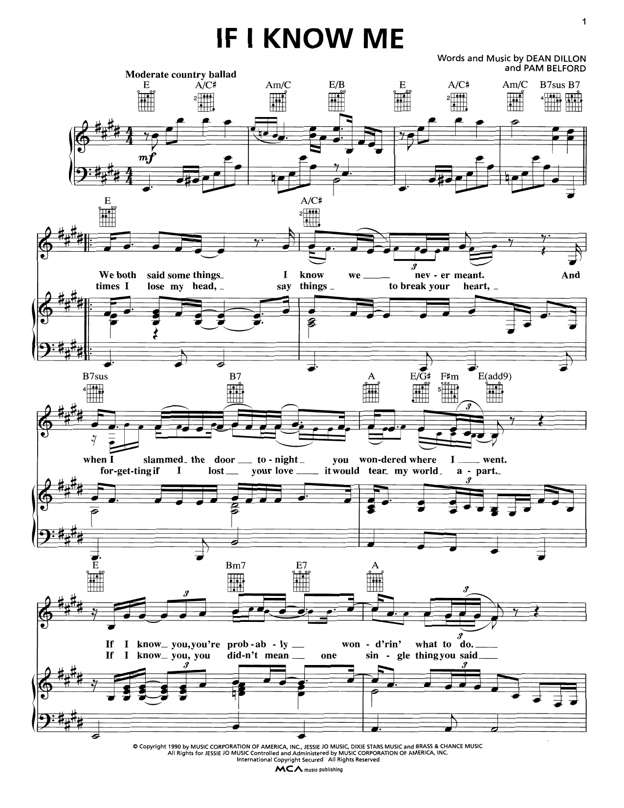 Download George Strait If I Know Me Sheet Music