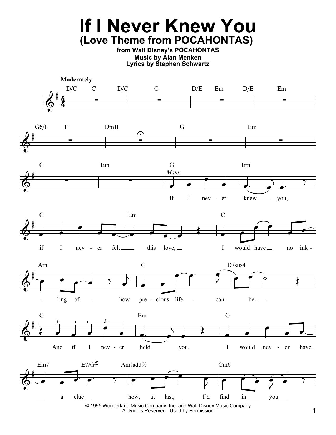 Download Jon Secada and Shanice If I Never Knew You (End Title) Sheet Music