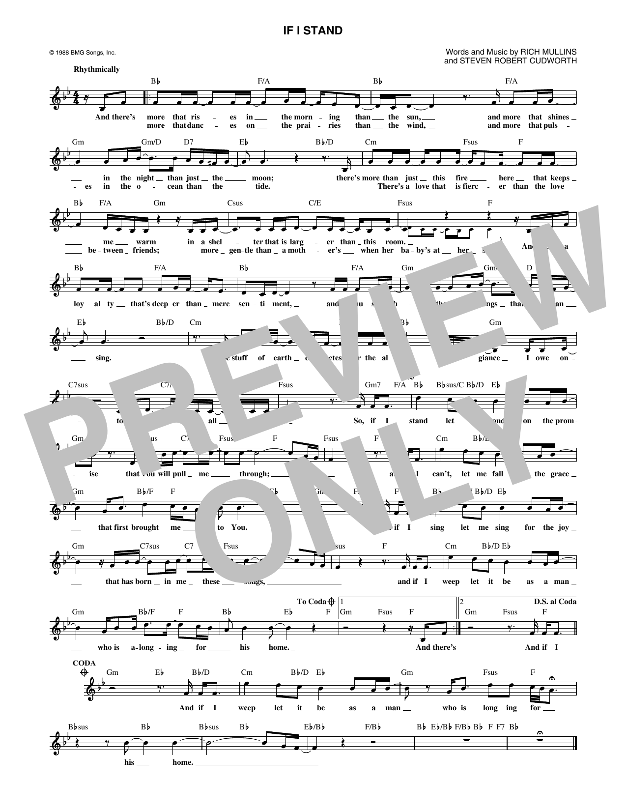 Download Rich Mullins If I Stand Sheet Music