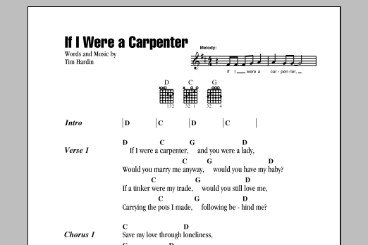 Download Bobby Darin If I Were A Carpenter Sheet Music