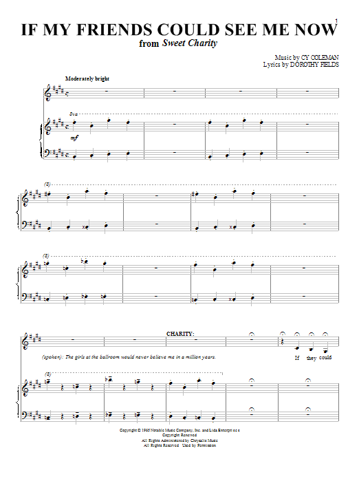 Download Cy Coleman If My Friends Could See Me Now Sheet Music