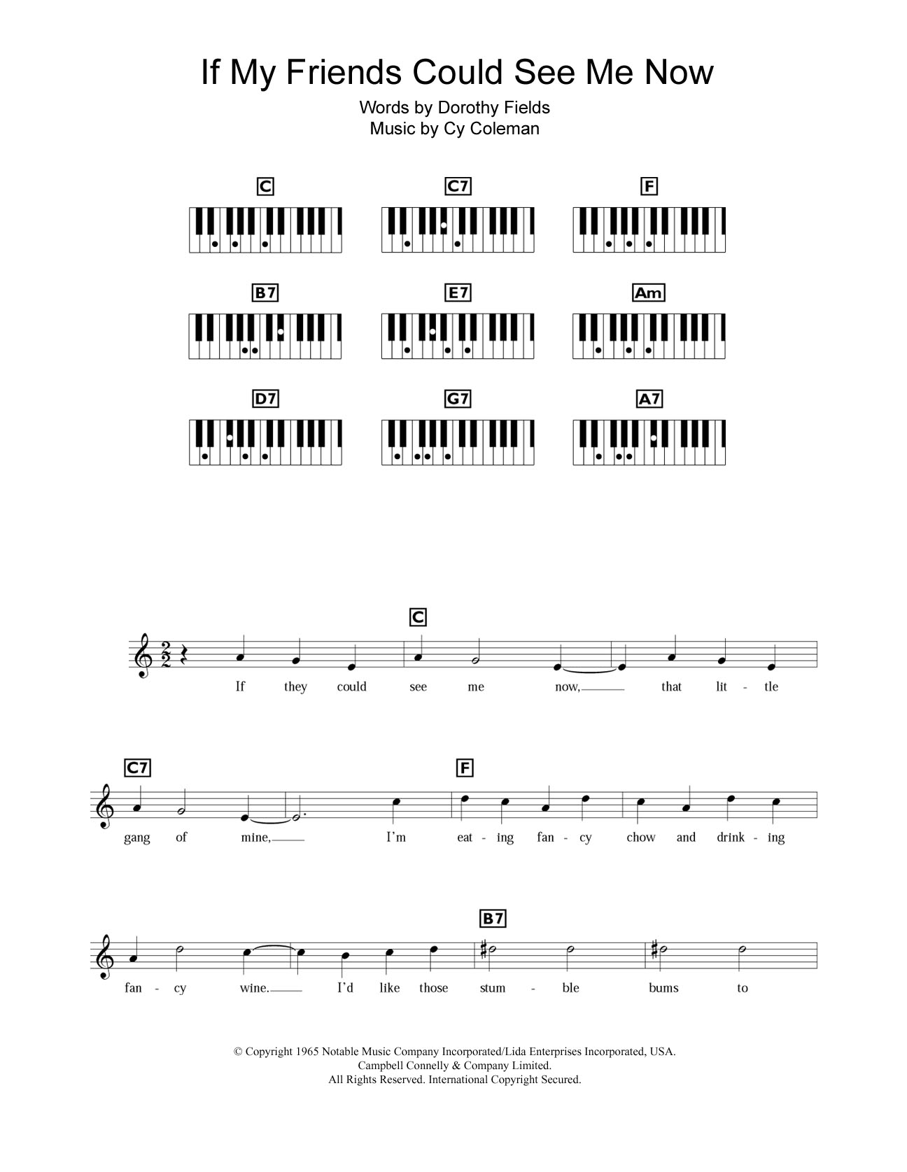 Download Cy Coleman If My Friends Could See Me Now (from Sw Sheet Music