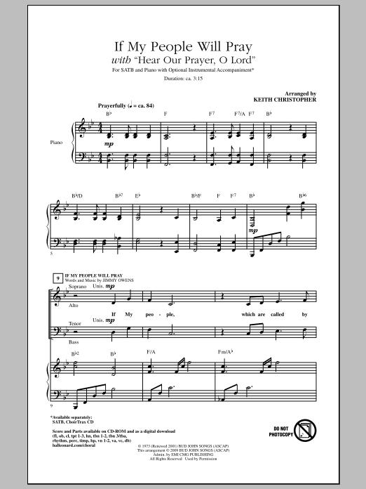 Download Keith Christopher If My People Will Pray Sheet Music