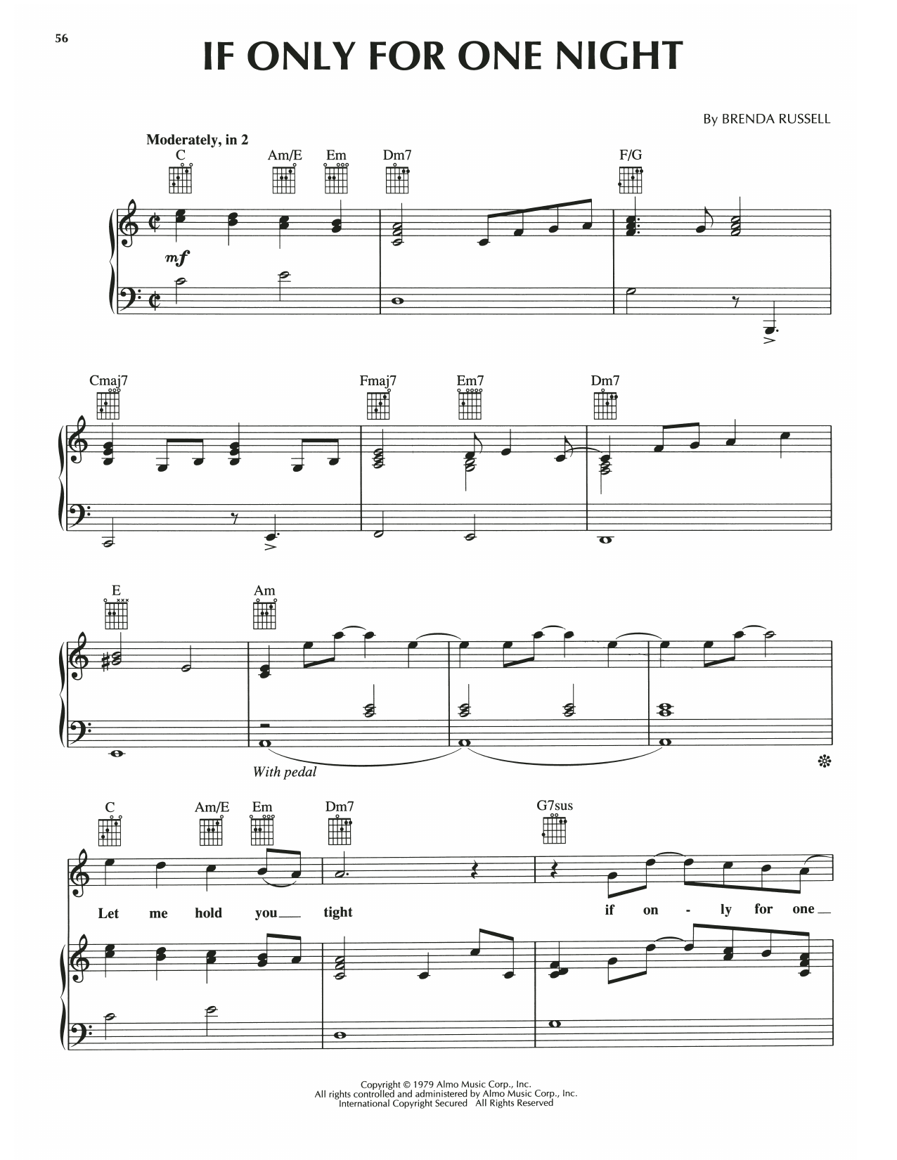 Download Luther Vandross If Only For One Night Sheet Music