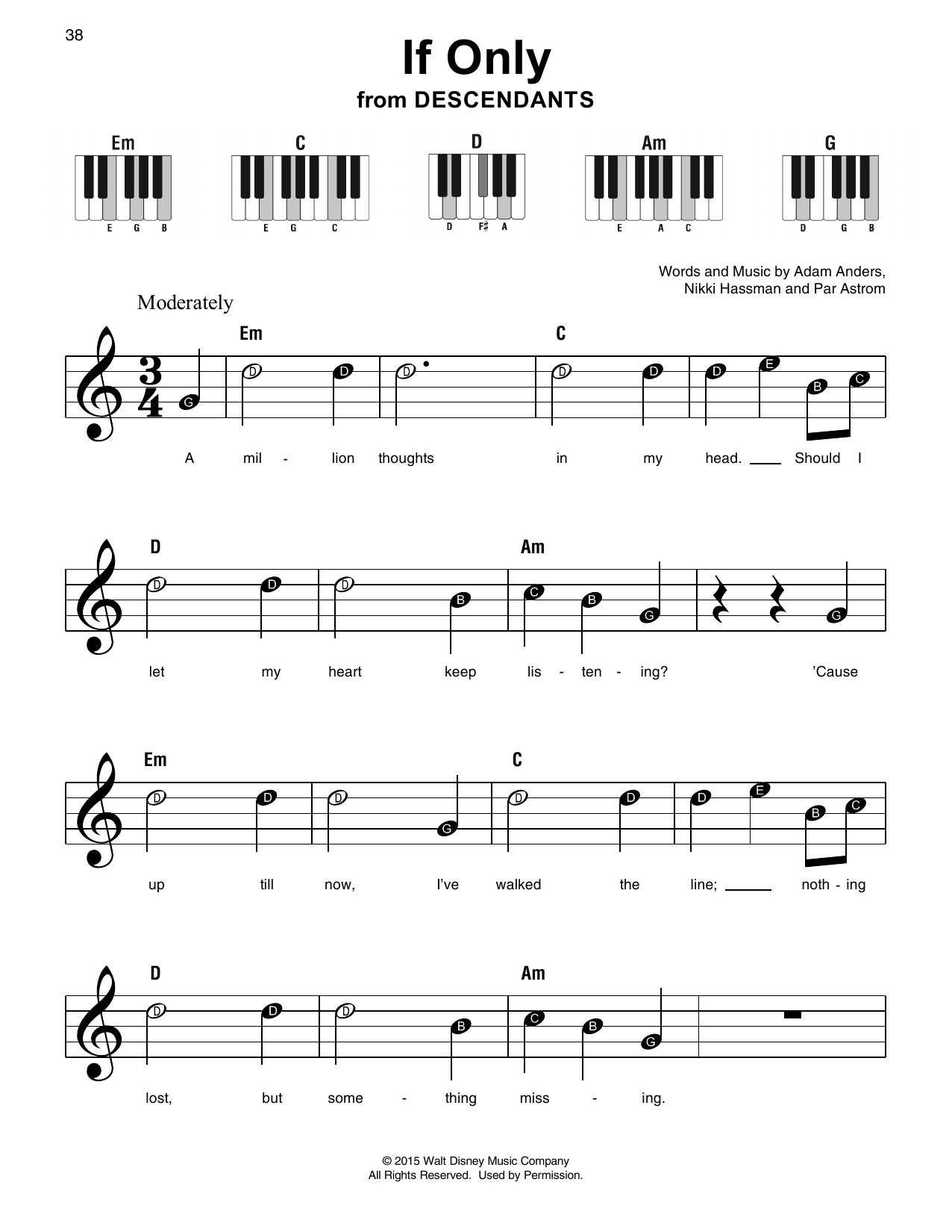 Download Dove Cameron If Only (from Disney's Descendants) Sheet Music