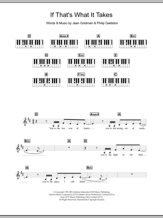 Download Celine Dion If That's What It Takes Sheet Music