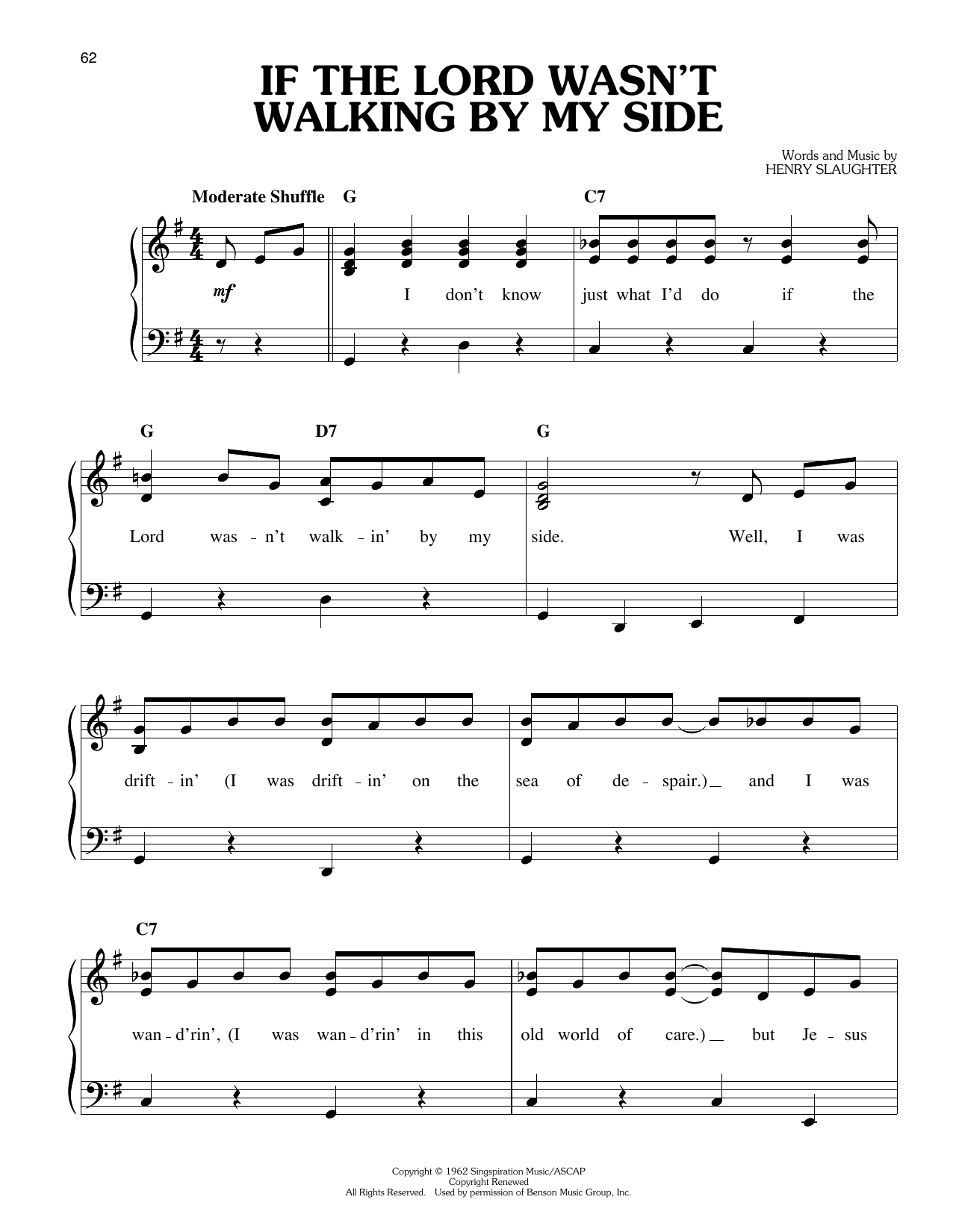 Download Elvis Presley If The Lord Wasn't Walking By My Side Sheet Music