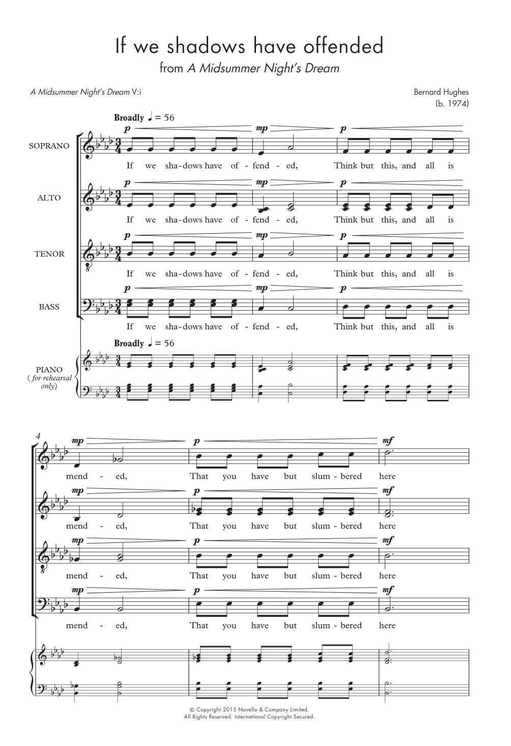 Download Bernard Hughes If We Shadows Have Offended Sheet Music