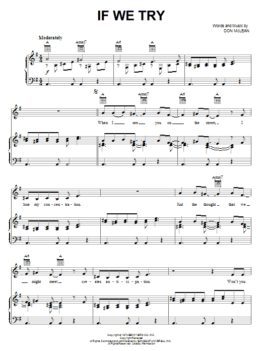 Download Don McLean If We Try Sheet Music