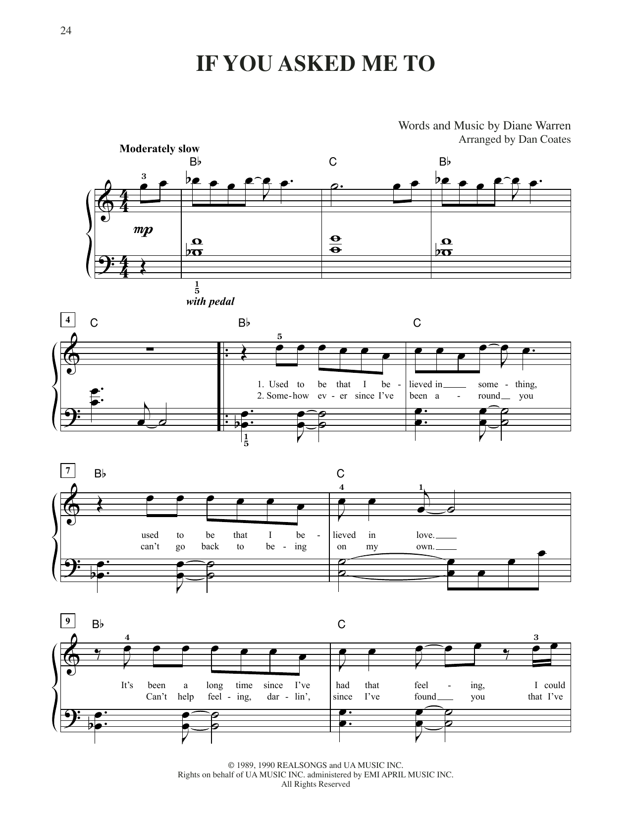Download Celine Dion If You Asked Me To Sheet Music